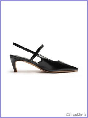 Pointed Toe Kitten Heels Slingback 2.5'' Low Heel Pumps Formal